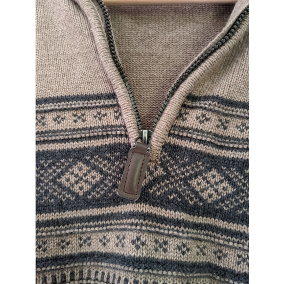 Oscar de la Renta Quarter Zip 100% Cotton Sweater - Picture 6 of 8